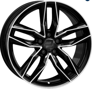 2DRV WH40 hliníkové disky 7,5x18 5x120 ET60 Black full machined