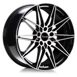 AVUS AC-MB5 hliníkové disky 8x18 5x112 ET30 BLACK POLISHED