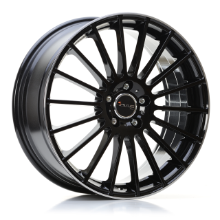 AVUS AC-M03 hliníkové disky 7x17 4x100 ET38 BLACK POLISHED LIP