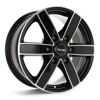 AVUS AC-V61 hliníkové disky 6,5x16 6x125 ET68 BLACK POLISHED
