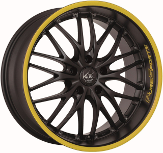 BARRACUDA VOLTEC T6 SUV hliníkové disky 9x20 5x120 ET42 Mattblack Puresports / Color Trim gelb