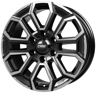 CMS C35 hliníkové disky 7,5x17 6x139,7 ET27 Diamond Black Gloss