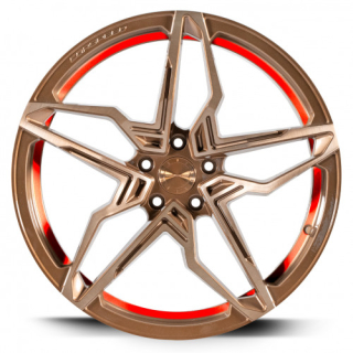 CORSPEED KHARMA hliníkové disky 8,5x19 5x108 ET40 Higloss-Bronze brushed Surface undercut Trimline red