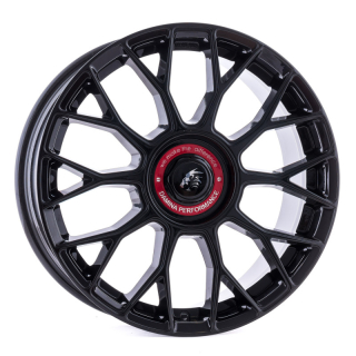 DAMINA PERFORMANCE DM10 hliníkové disky 8x18 5x114,3 ET45 Black Painted Red Cap