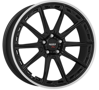 DOTZ SONOMA dark hliníkové disky 8,5x20 5x120 ET47 Matné čierne lakovanie / leštený límec