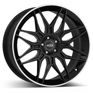 DOTZ LONGBEACH dark hliníkové disky 10,5x21 5x114,3 ET48 Čierne lakovanie, leštený límec