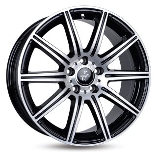 KESKIN KT16 hliníkové disky 8,5x19 5x112 ET45 BLACK FRONT POLISH