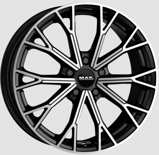 MAK ASPHALT hliníkové disky 7x18 5x100 ET39 BLACK MIRROR
