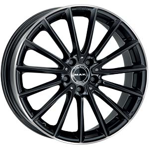 MAK KOMET hliníkové disky 11x21 5x112 ET48 GLOSS BLACK MIRROR RING