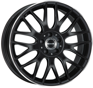 MAK ARROW hliníkové disky 10x21 5x112 ET22 GLOSS BLACK MIRROR RING