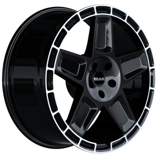 MAK TREK hliníkové disky 9x20 5x130 ET25 GLOSS BLACK MIRROR RING