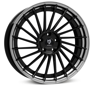 MB DESIGN VR3.2 DC hliníkové disky 10,5x20 5x112 ET33 Glanzschwarz Glanzschwarz poliert