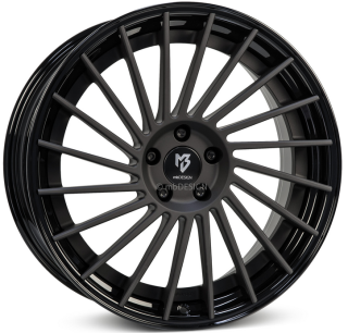 MB DESIGN VR3.2 DC hliníkové disky 10,5x20 5x112 ET33 Schwarz stumpfmatt Glanzschwarz