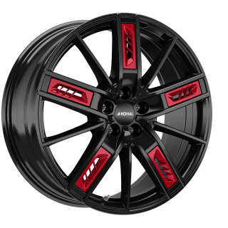RONAL R67 Red Right hliníkové disky 8x18 5x112 ET50 JETBLACK