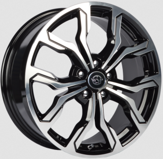 WSP WD002 NEW YORK SKODA hliníkové disky 7,5x18 5x112 ET46 GLOSSY BLACK POLISHED